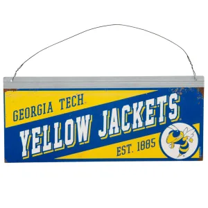 12x5 Collegiate Tin Sign: Georgia Tech Yellow Jackets