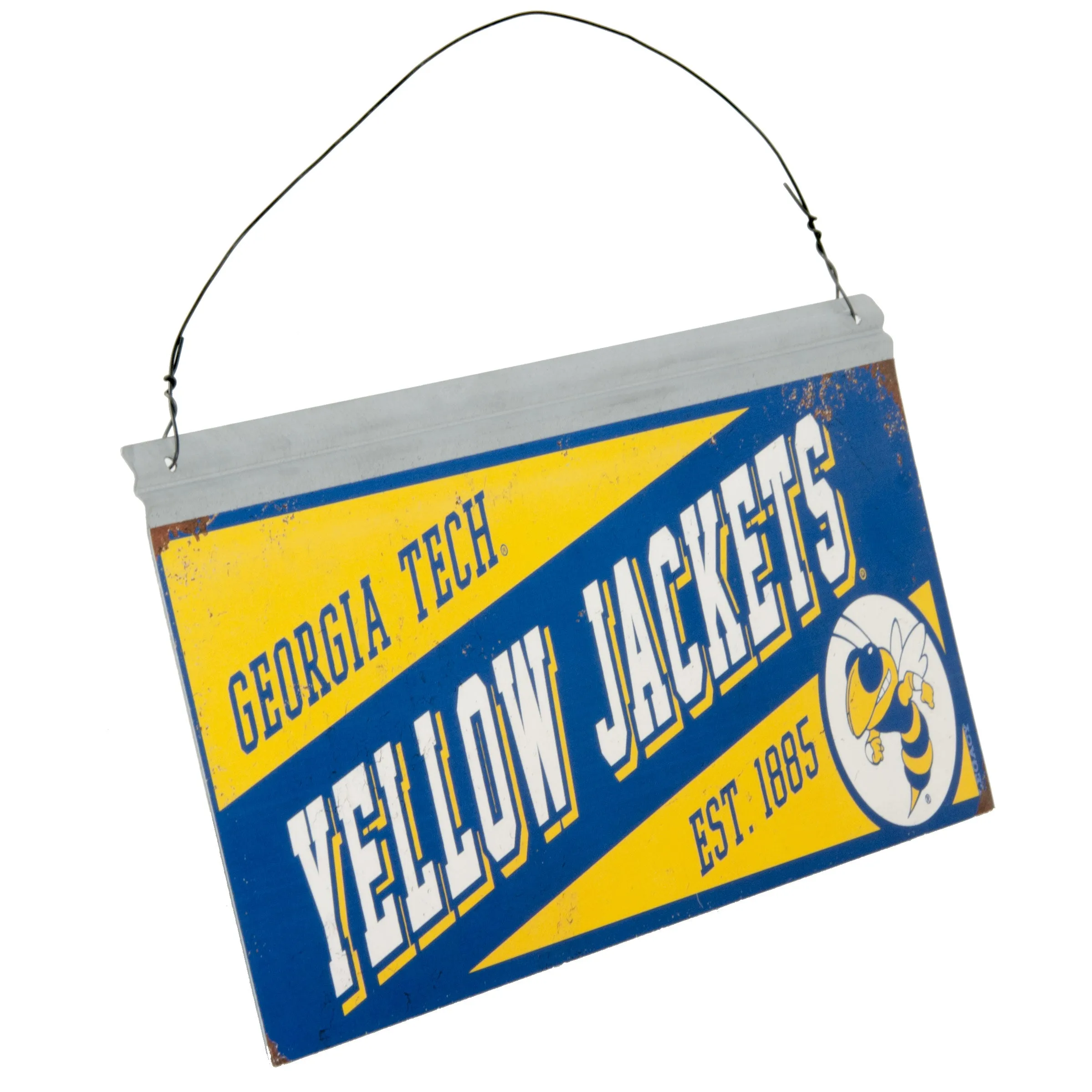 12x5 Collegiate Tin Sign: Georgia Tech Yellow Jackets