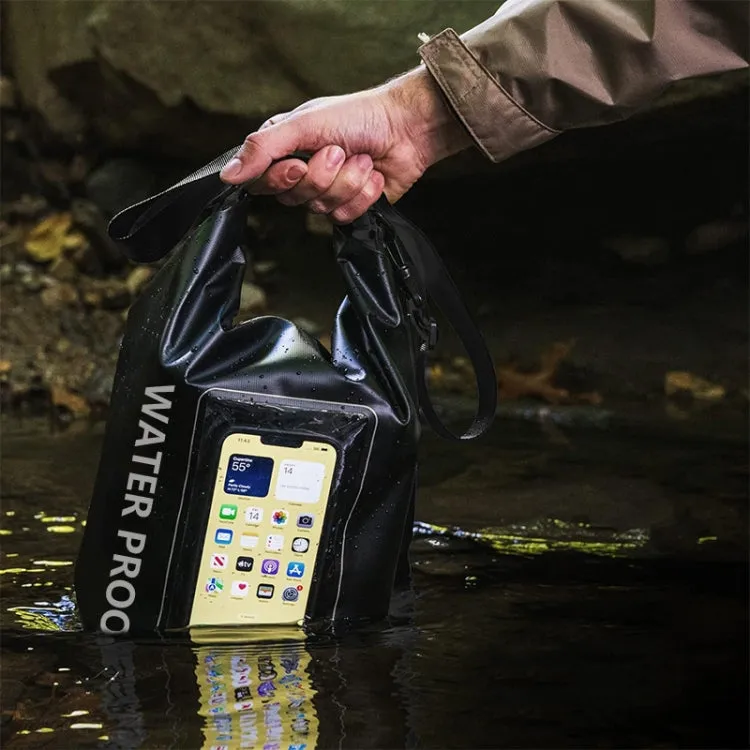 2 In 1 Outdoor Cycling Crossbody Phone Bag PVC Swimming IPX6 Waterproof Bag, Size: 2L(Green)