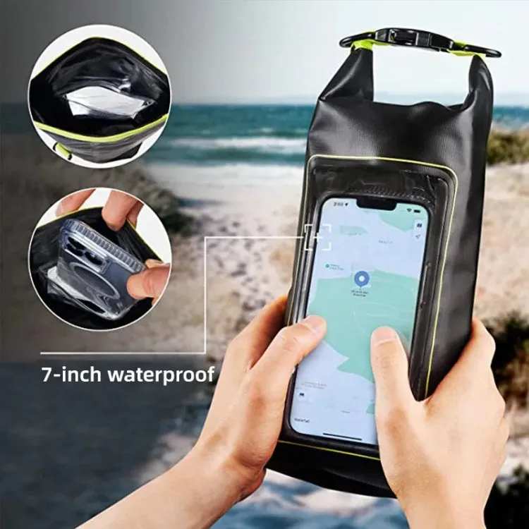 2 In 1 Outdoor Cycling Crossbody Phone Bag PVC Swimming IPX6 Waterproof Bag, Size: 2L(Green)