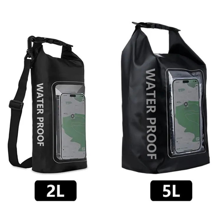 2 In 1 Outdoor Cycling Crossbody Phone Bag PVC Swimming IPX6 Waterproof Bag, Size: 2L(Green)