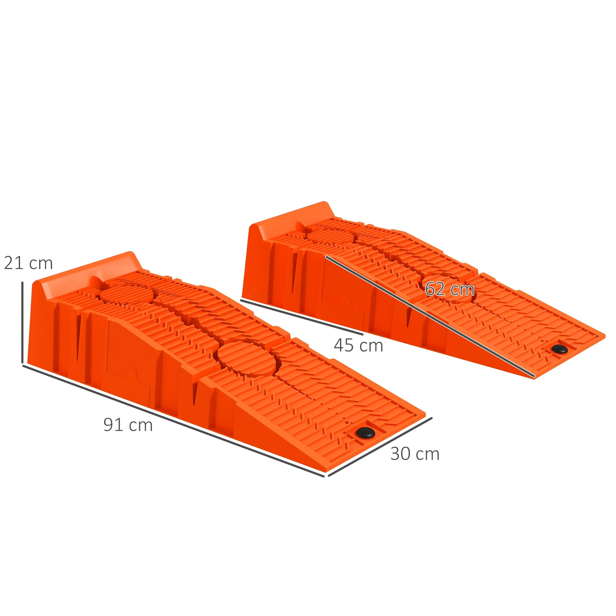 2.5 Ton Plastic Car Lifting Ramps Automotive Vehicle Garage, Orange