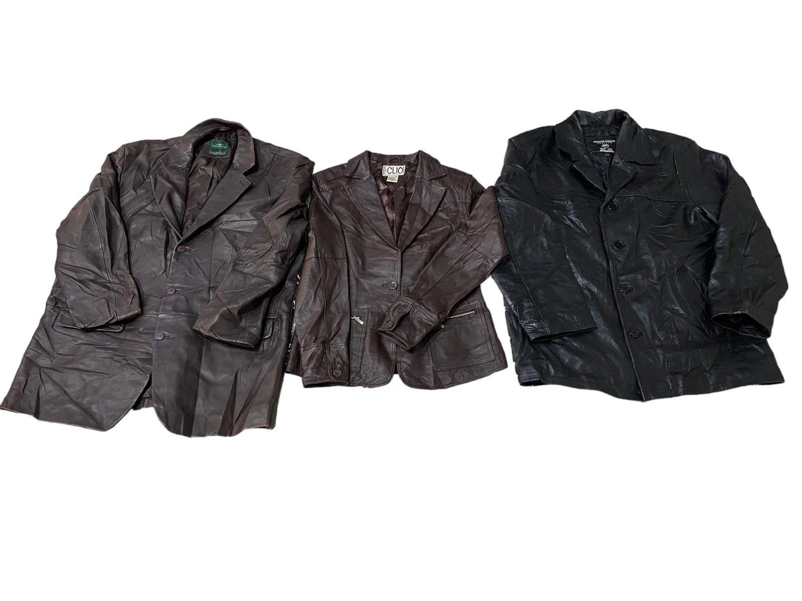 90s Vintage Leather Blazer Jackets Mixed - 10 Pcs