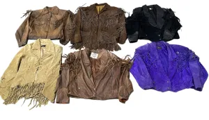 90s Vintage Suede Fringe Jackets Mixed UniSex - 08 Pcs