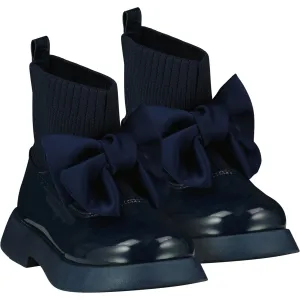 A DEE - Back To School Mary Jane Sock Wellington - Navy