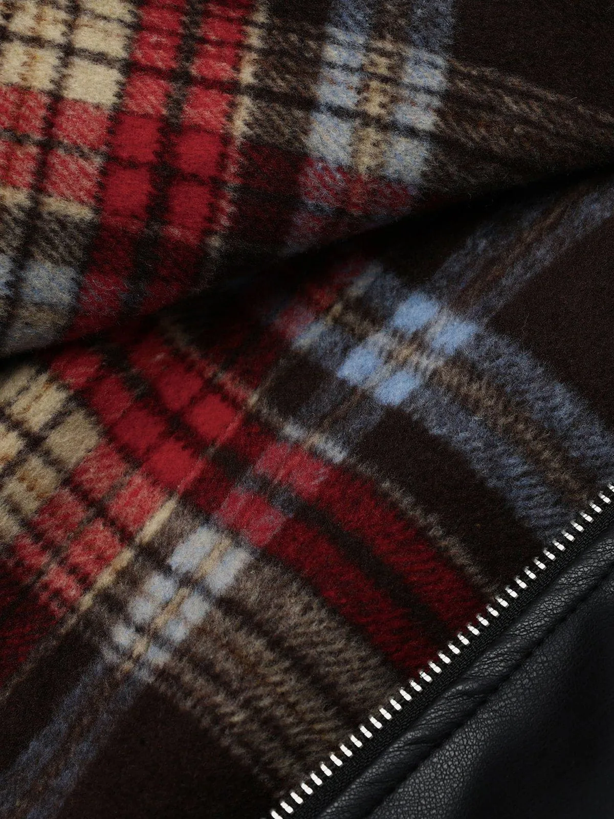 Aelfric Eden Plaid Reversible Leather Jacket