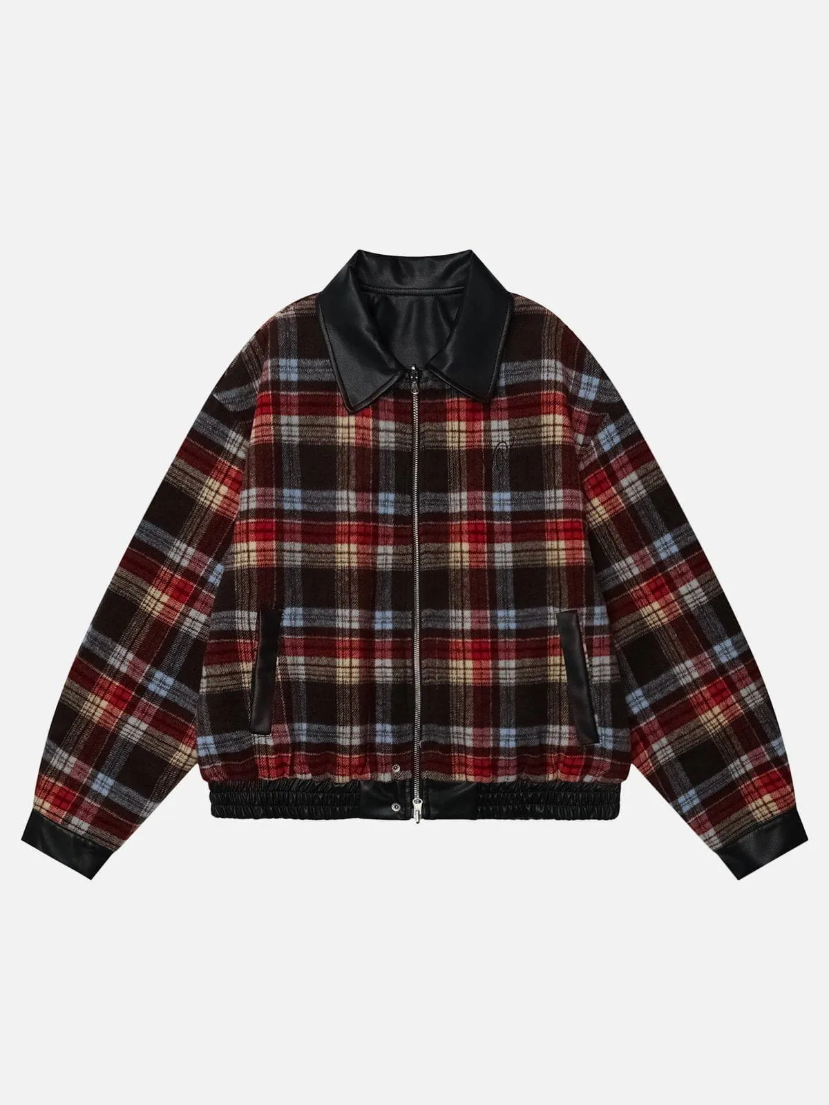 Aelfric Eden Plaid Reversible Leather Jacket