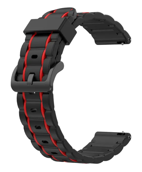 Amazfit GTR 2 Silicone Strap Tough (Black/Red)