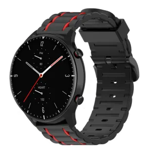 Amazfit GTR 2 Silicone Strap Tough (Black/Red)