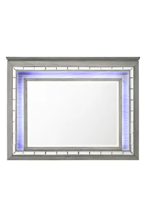 Antares Light Gray Oak Mirror (LED)