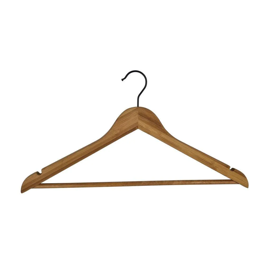 Bamboo Coat Hangers 4 Pack Black