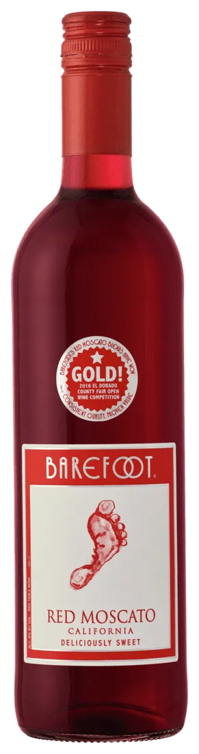 Barefoot Cellars Red Moscato Sweet Red Wine, California, 750ml Glass Bottle