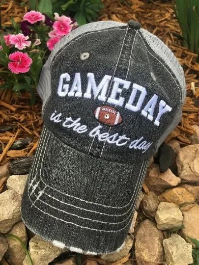 Baseball and football hats GAMEDAY IS THE BEST DAY Embroidered trucker cap Gameday outfit