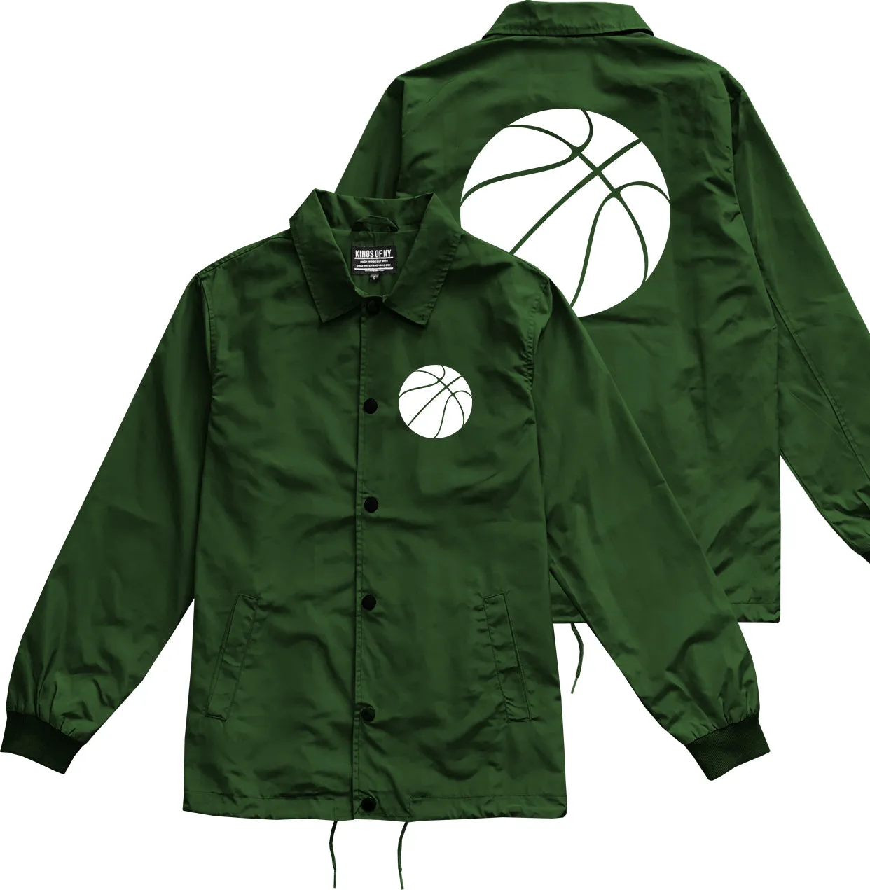 Basketball Logo Chest Mens Coaches Jacket