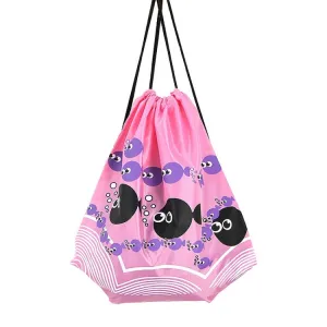 Beach Fitness Swimming Drawstring Waterproof Bag(Pink Fish)