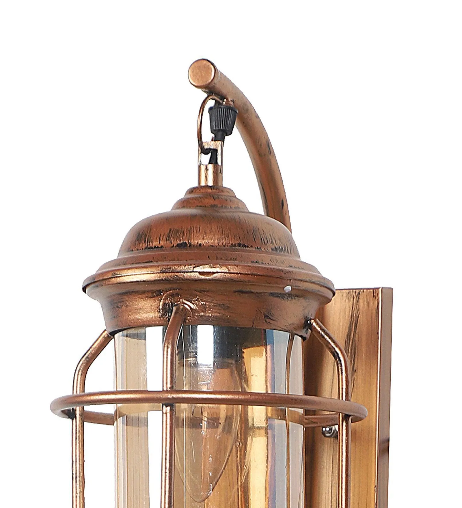 Beeso Copper Iron Lantern Wall Lamp Light For Indoor & Outdoor Decor