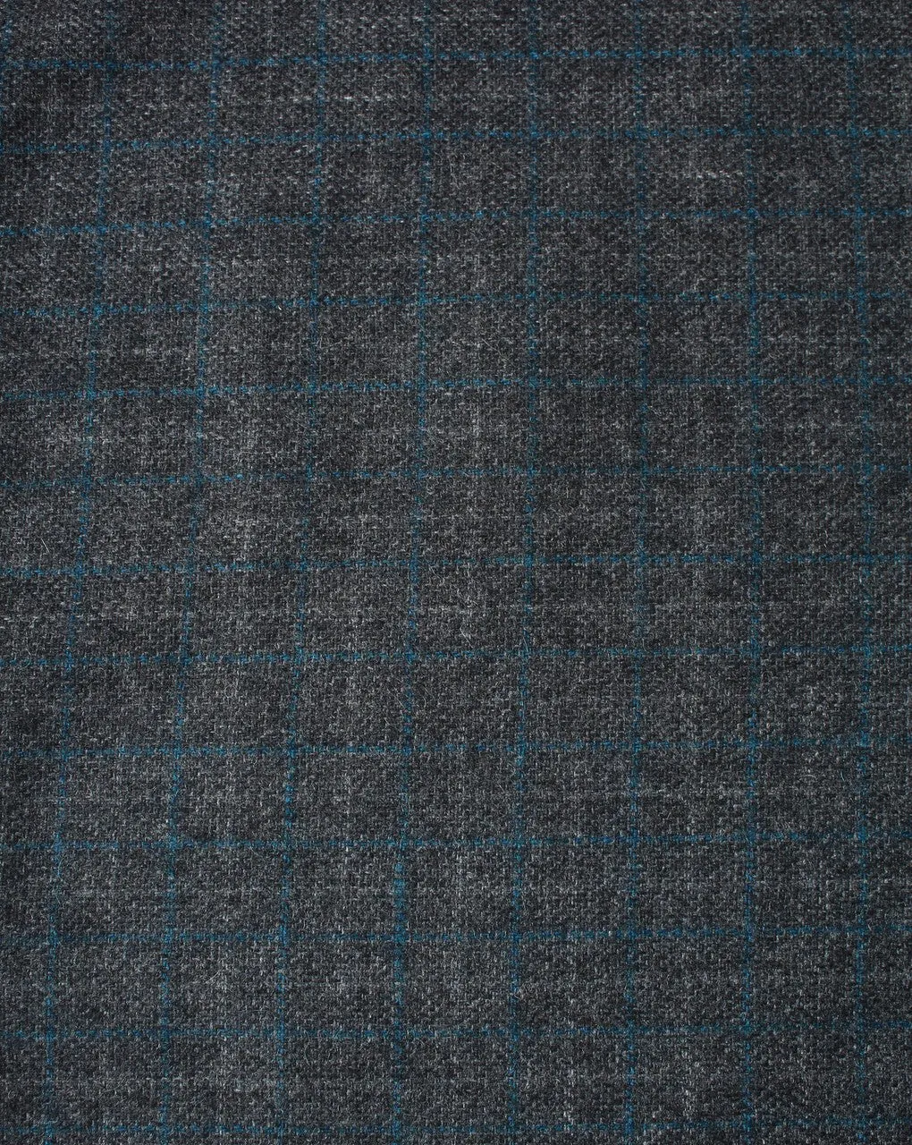 Black Checks Woolen Tweed Fabric