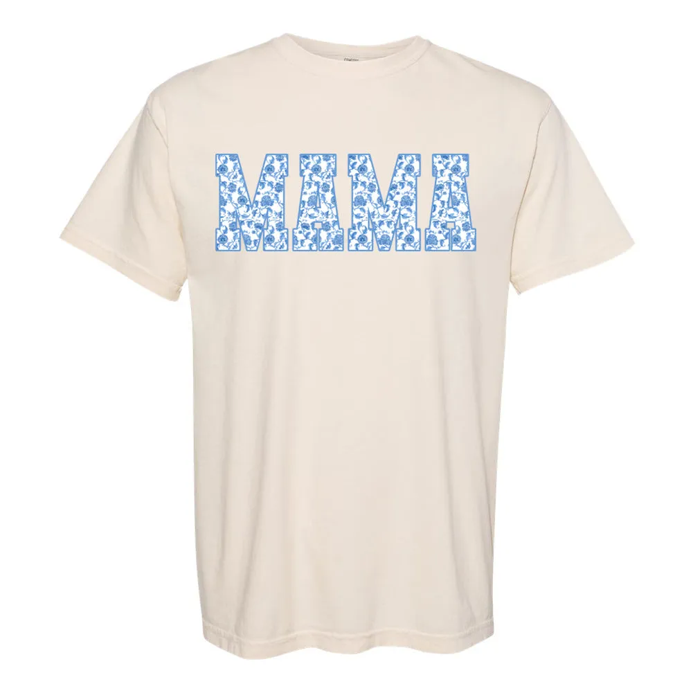 'Blue & White Chinoiserie Mama' T-Shirt