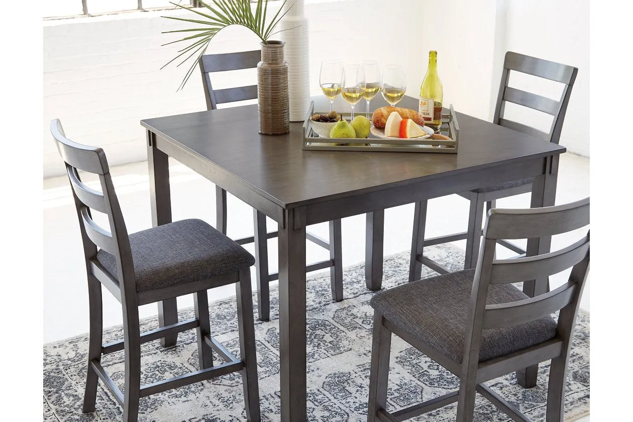 Bridson Gray Counter Height Dining Table and Bar Stools (Set of 5)