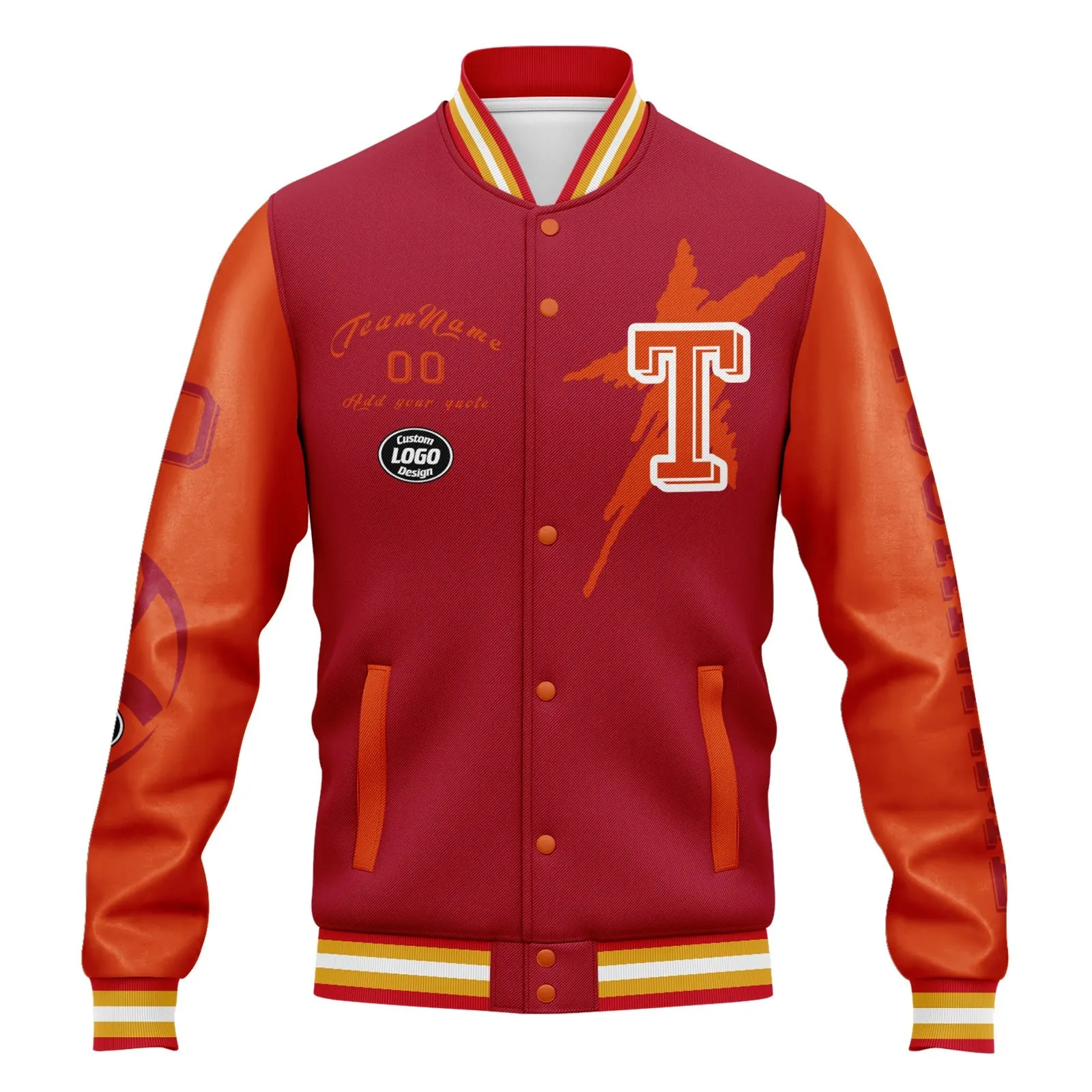 Custom Red Orange Tampa Bay Jacket and Sports Shoes Combo Offer Personalized Combo ZH-D020294-29