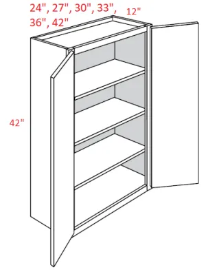 EB22-4242 Elegant Dove Assembled 42x42 Wall Cabinet