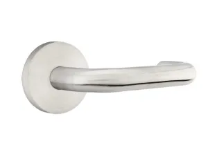 Emtek Stainless Steel Cologne Lever Handle with Disk Rosette - E663