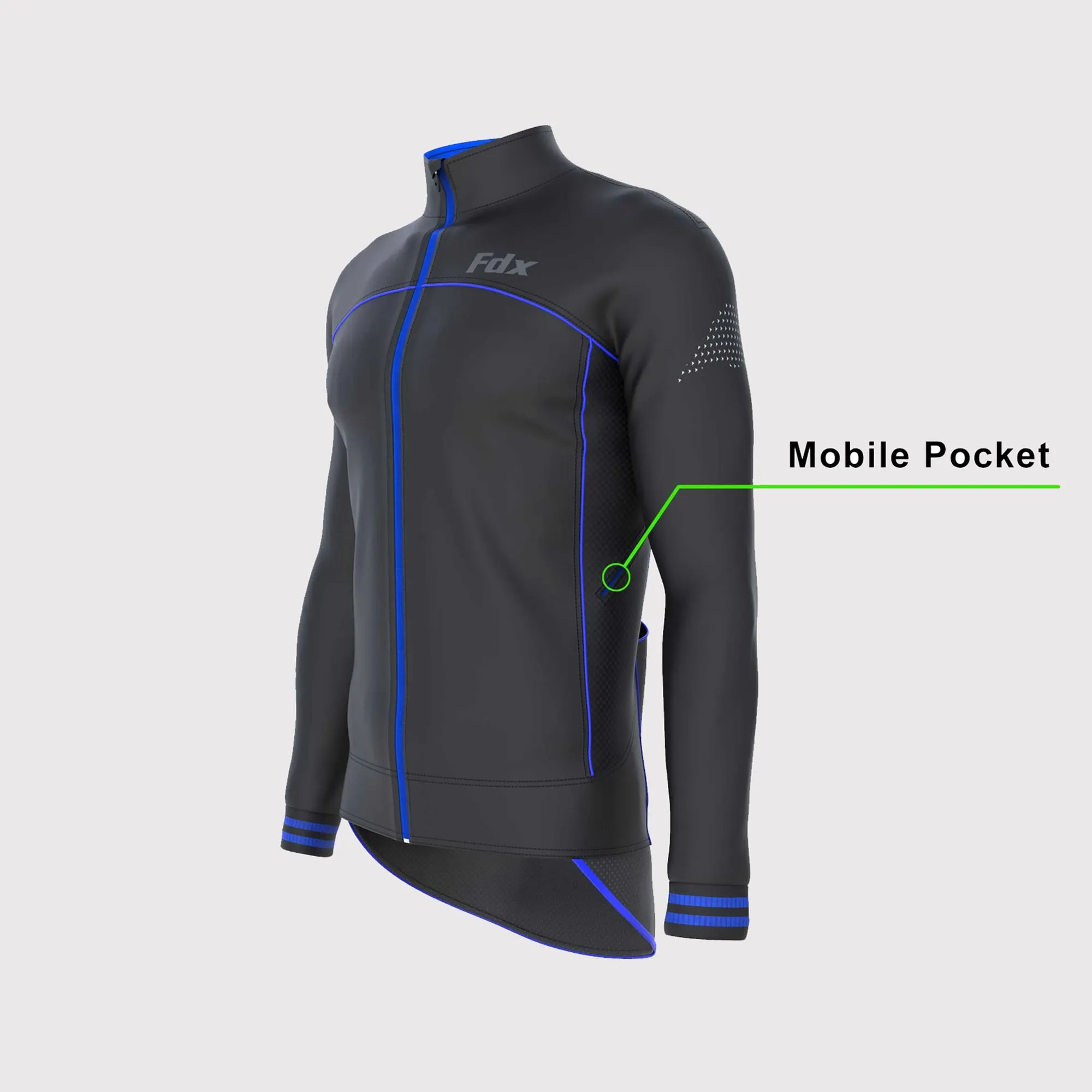 Fdx Apollux Blue Softshell Men's & Boy's Windproof Cycling Jacket