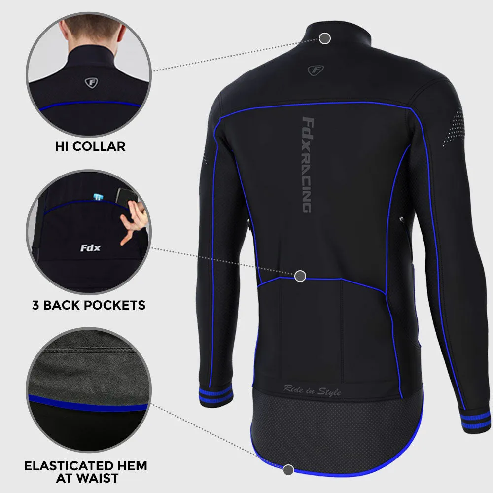 Fdx Apollux Blue Softshell Men's & Boy's Windproof Cycling Jacket