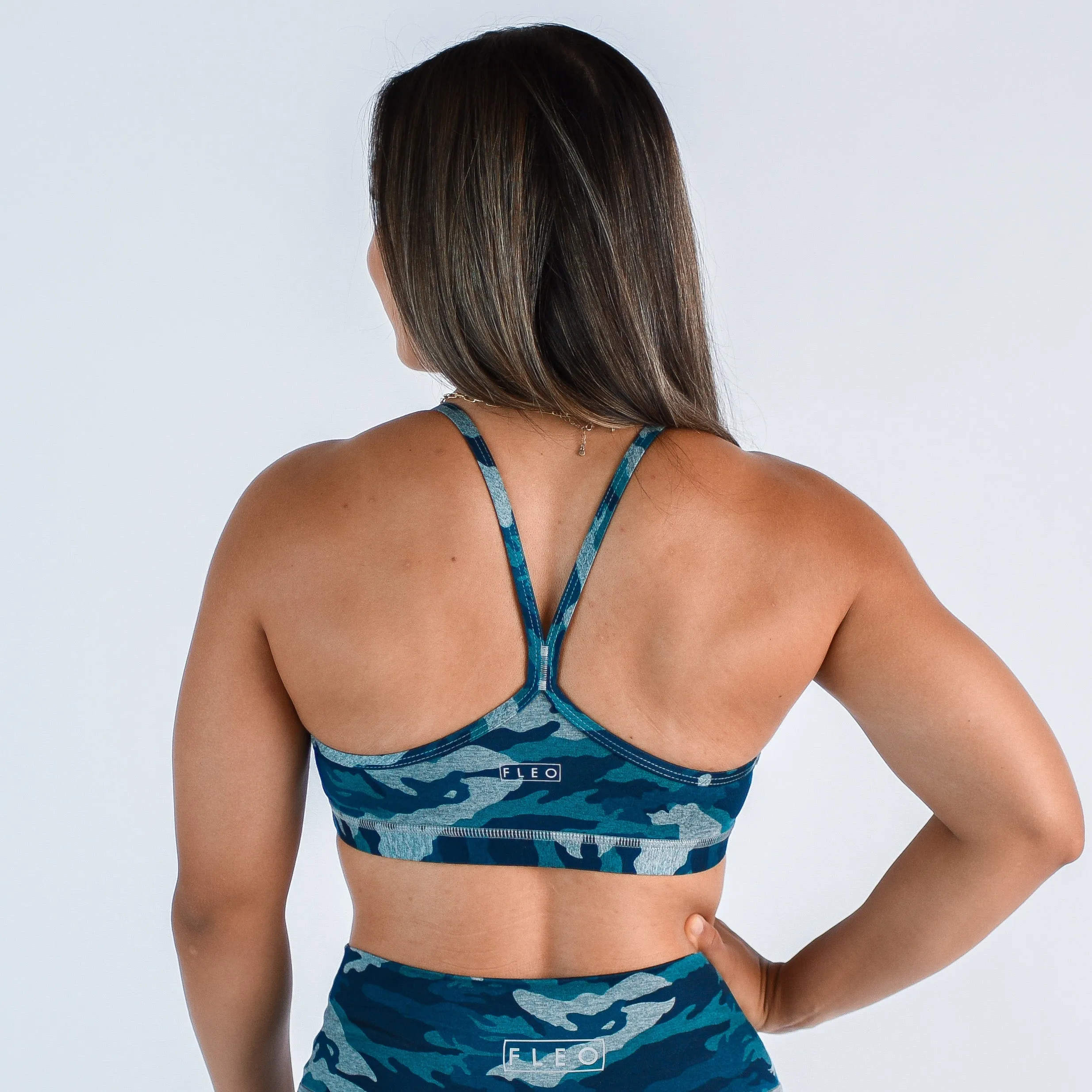 FLEO Cami Sports Bra - Heather Goblin Camo