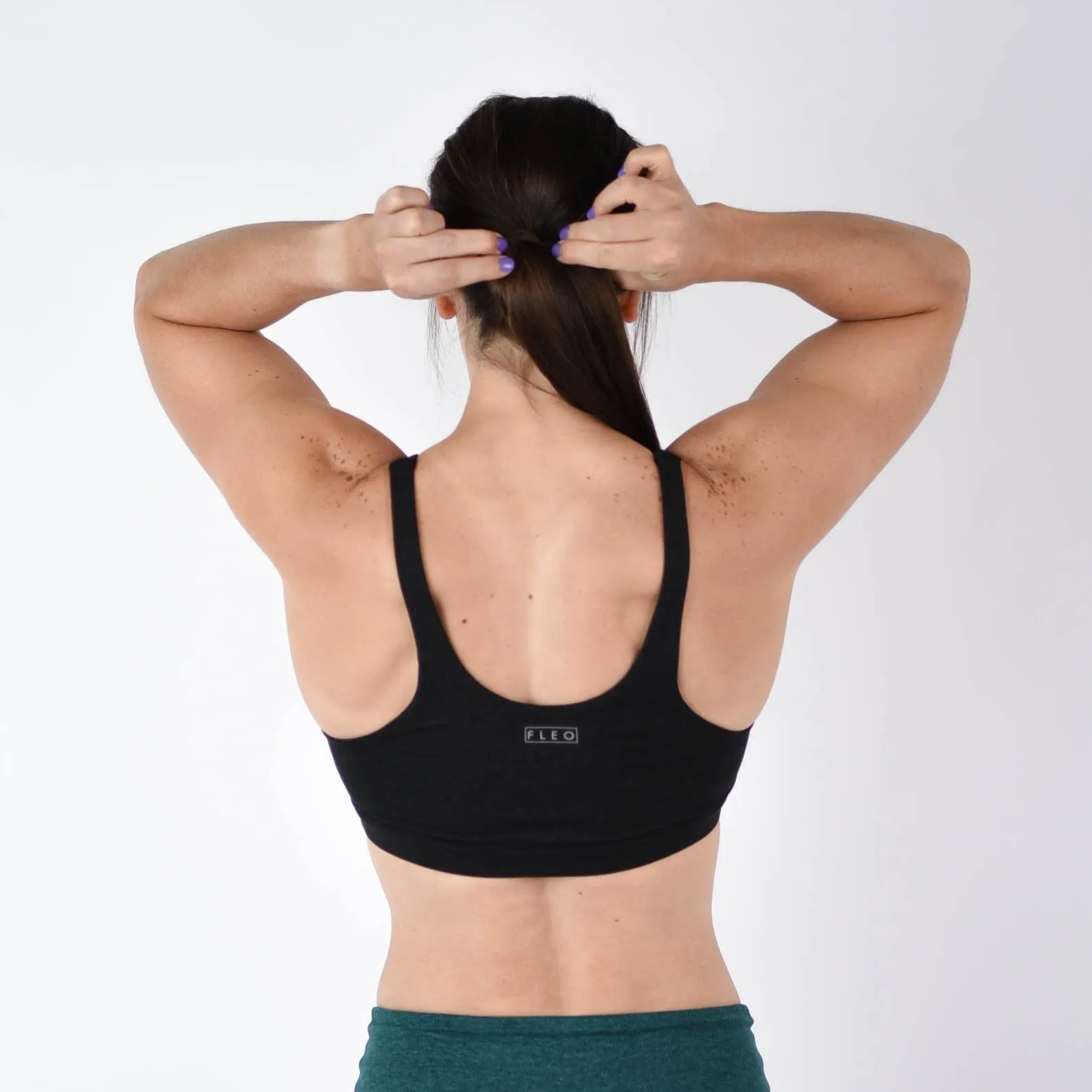 FLEO Celine Sports Bra - Heather Black