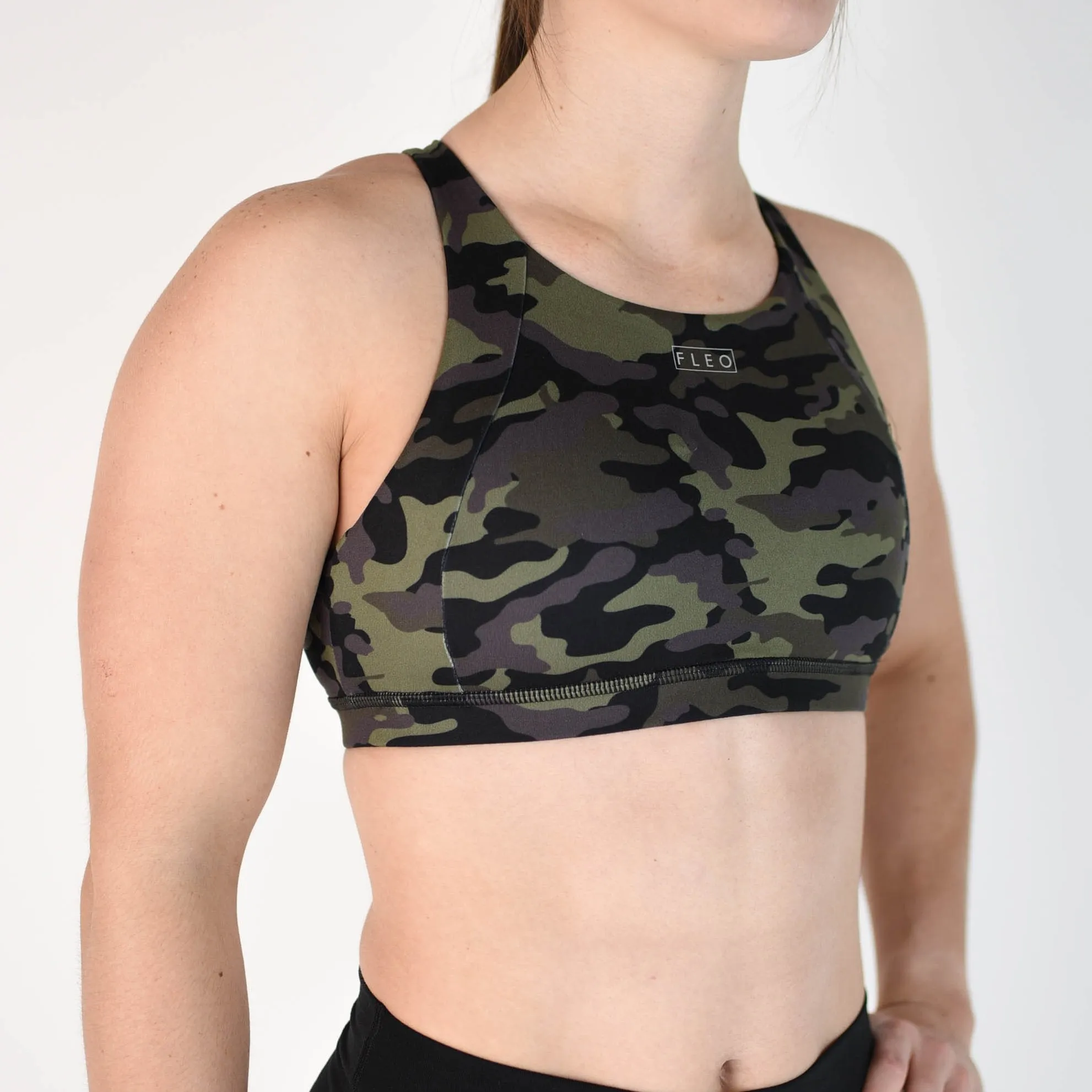 FLEO Jourdaine Sports Bra - Grapeade Camo