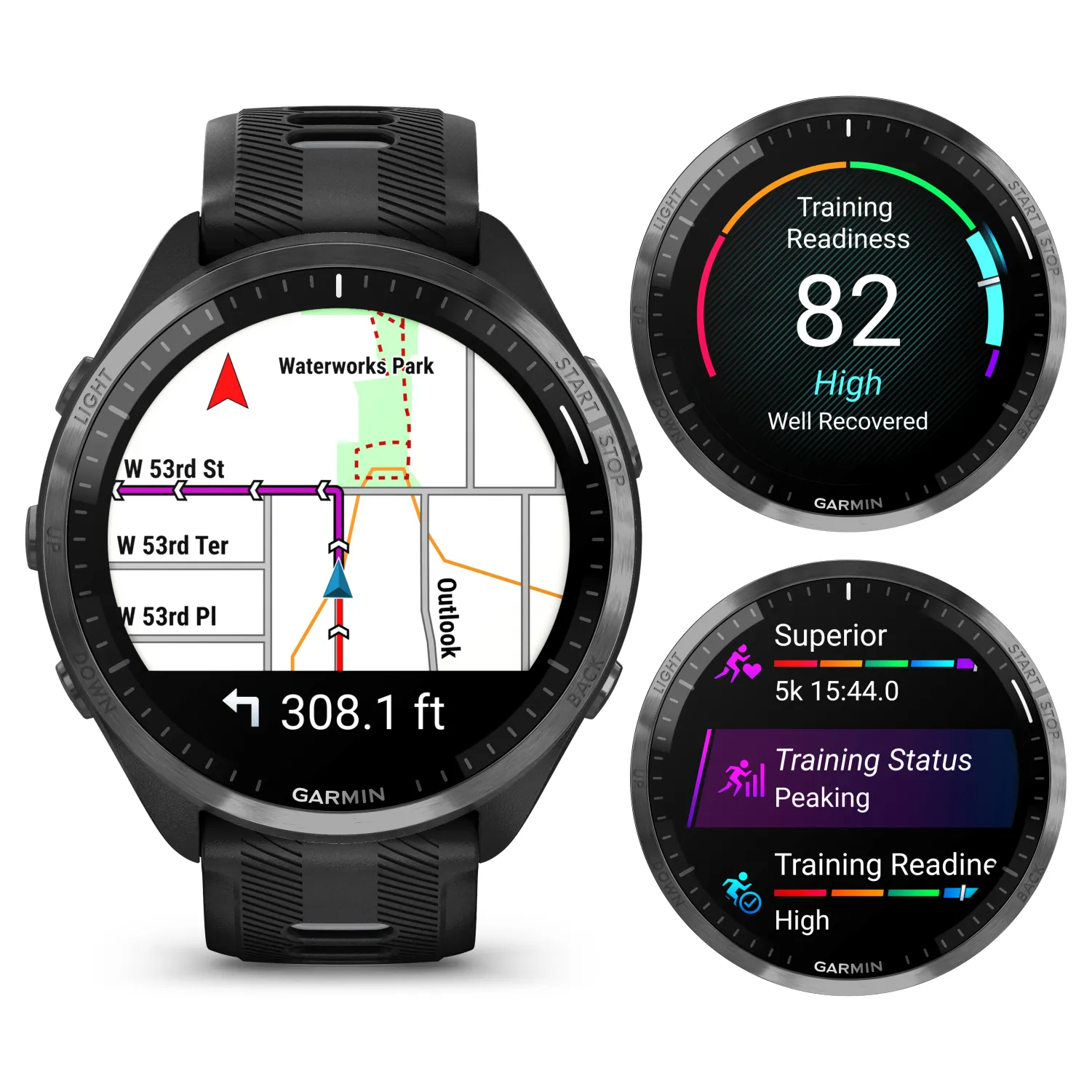 Garmin Forerunner 965 Premium GPS Running and Triathlon Titanium Smartwatch