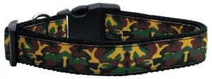 Green Camo Nylon Dog Collar Xl