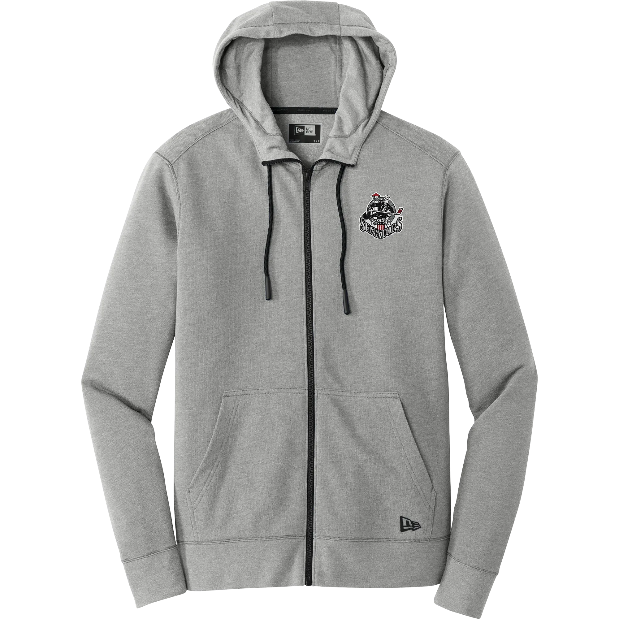 Grundy Senators New Era Tri-Blend Fleece Full-Zip Hoodie