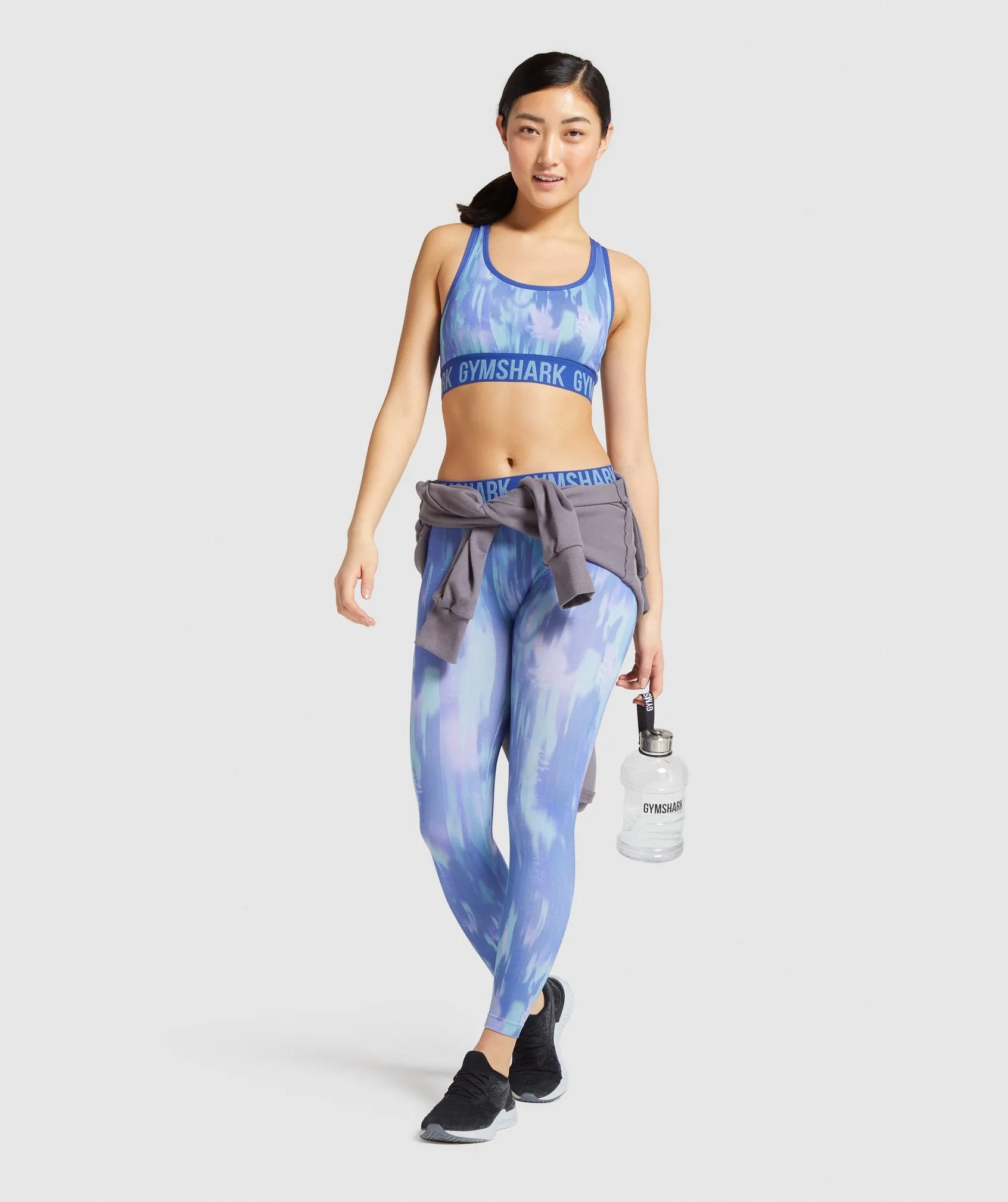 Gymshark Fit Printed Sports Bra - Blue