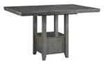 Hallanden Gray Counter Height Dining Extension Table