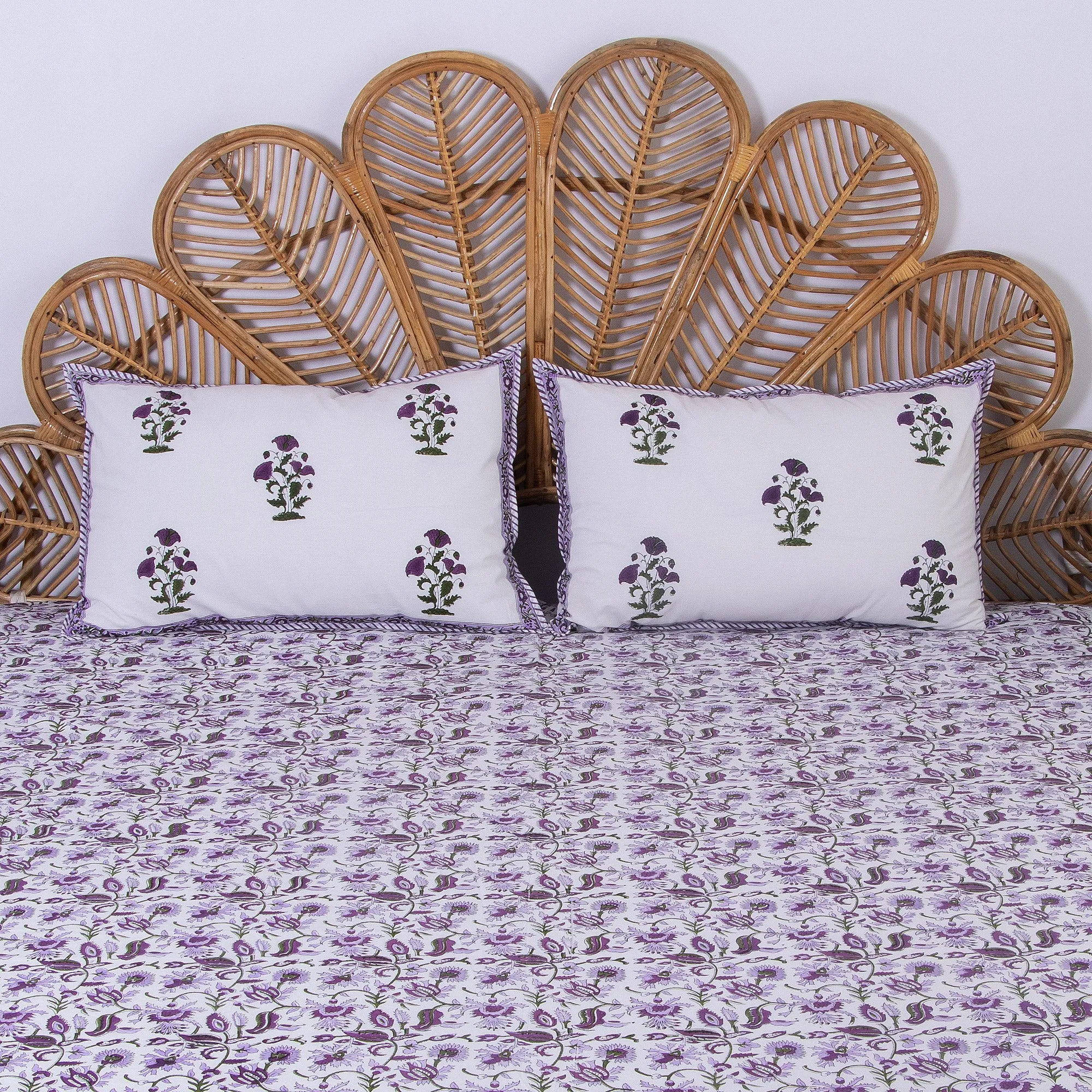 Hand Block Floral Printed Gift Set Soft Cotton Jaipuri Bedsheets