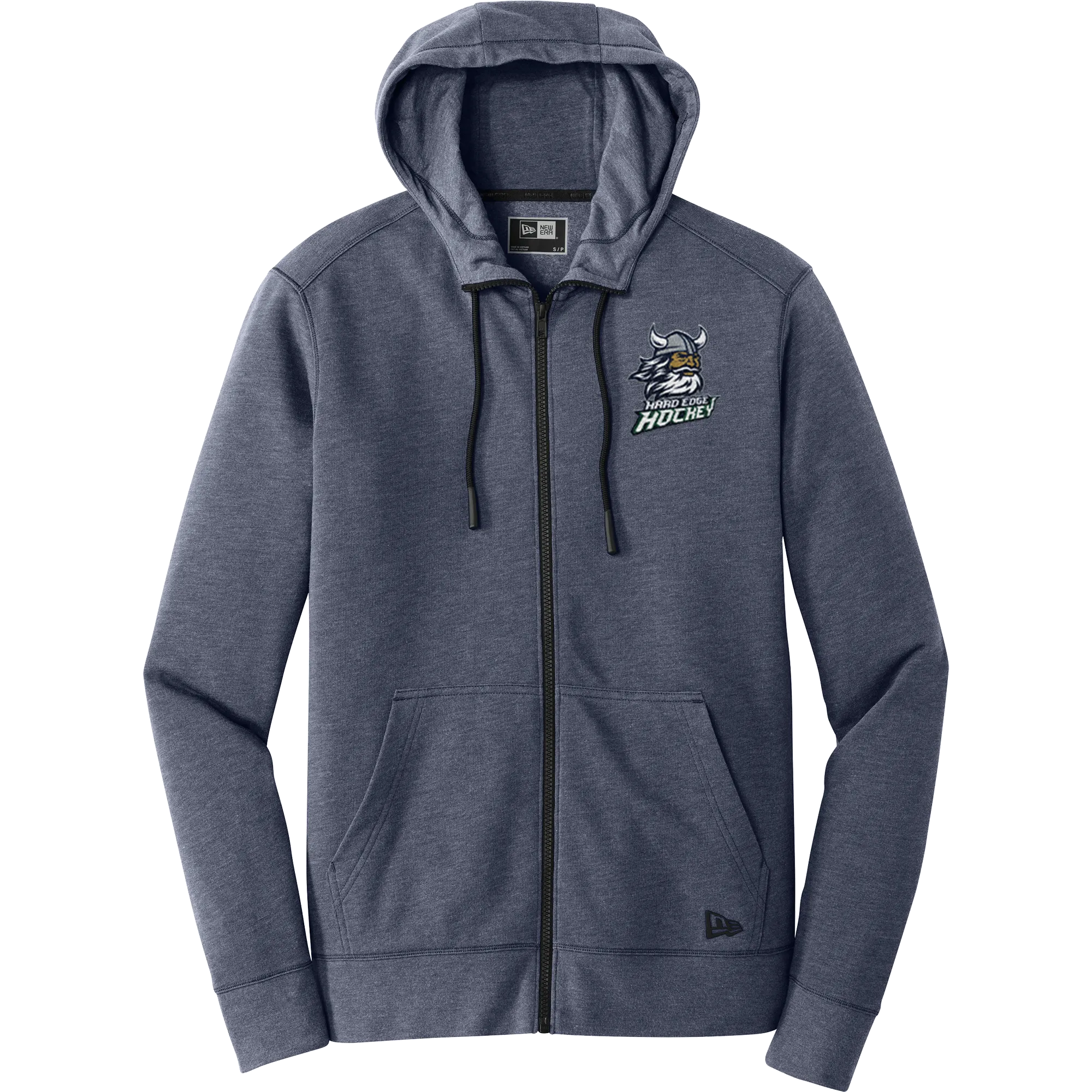 Hard Edge Hockey New Era Tri-Blend Fleece Full-Zip Hoodie