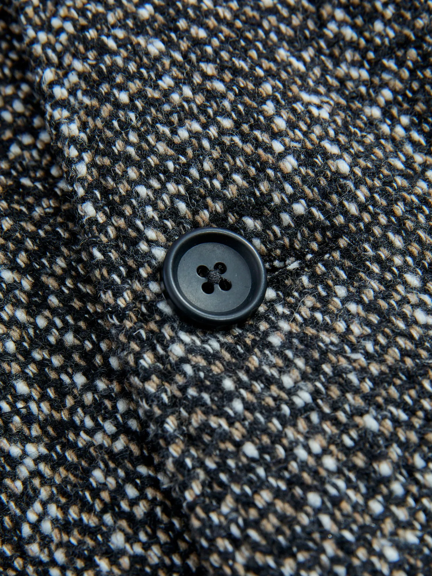 Homespun Loiter Jacket in Brown Black Wool