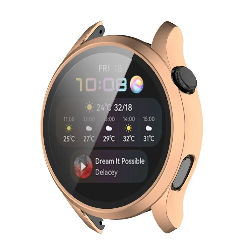 Huawei Watch 3 TPU cover   tempered glass - Rose Gold