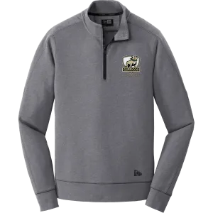 HVM Bulldogs New Era Tri-Blend Fleece 1/4-Zip Pullover