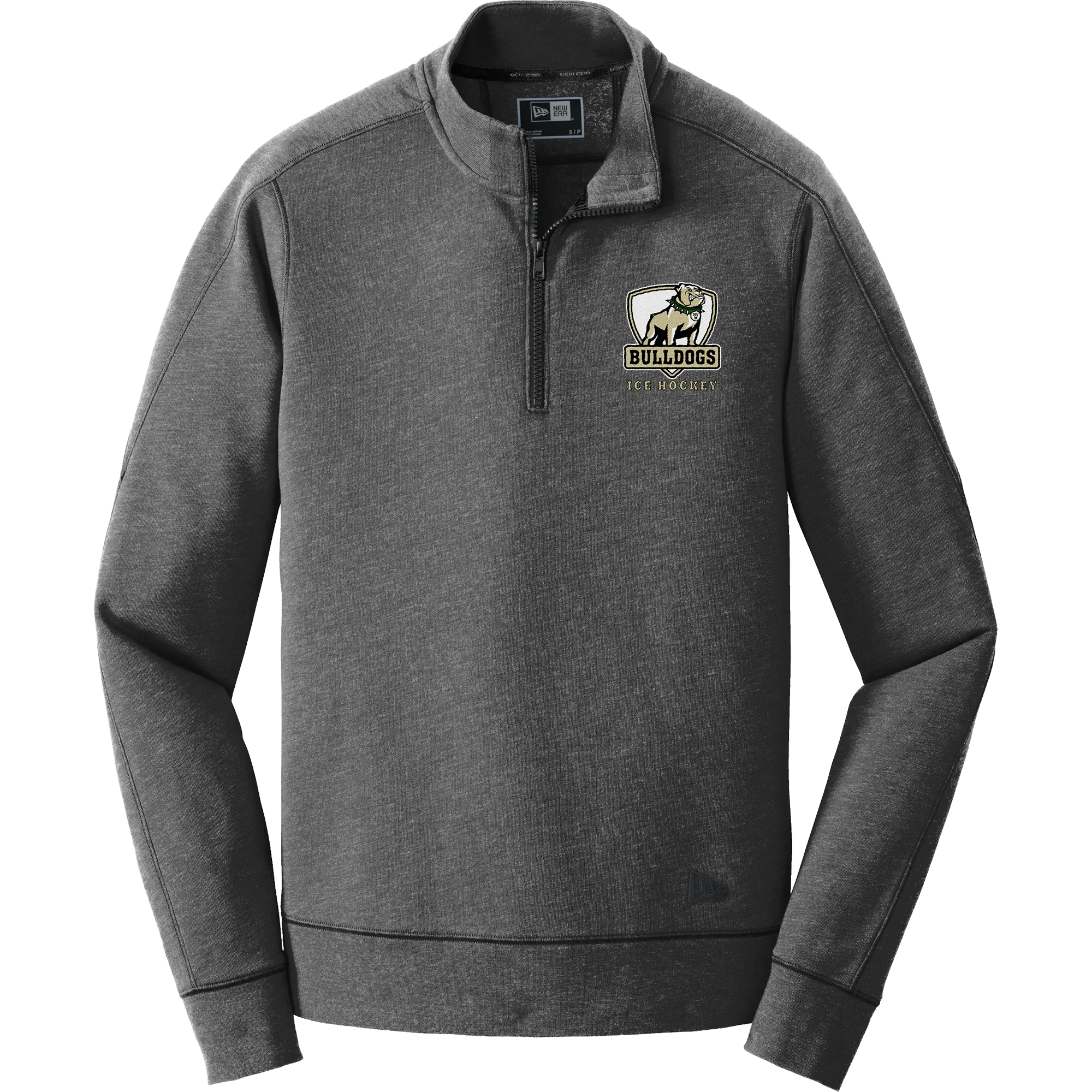 HVM Bulldogs New Era Tri-Blend Fleece 1/4-Zip Pullover