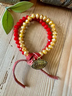 KC Chiefs Inspired Stretchy Bracelet