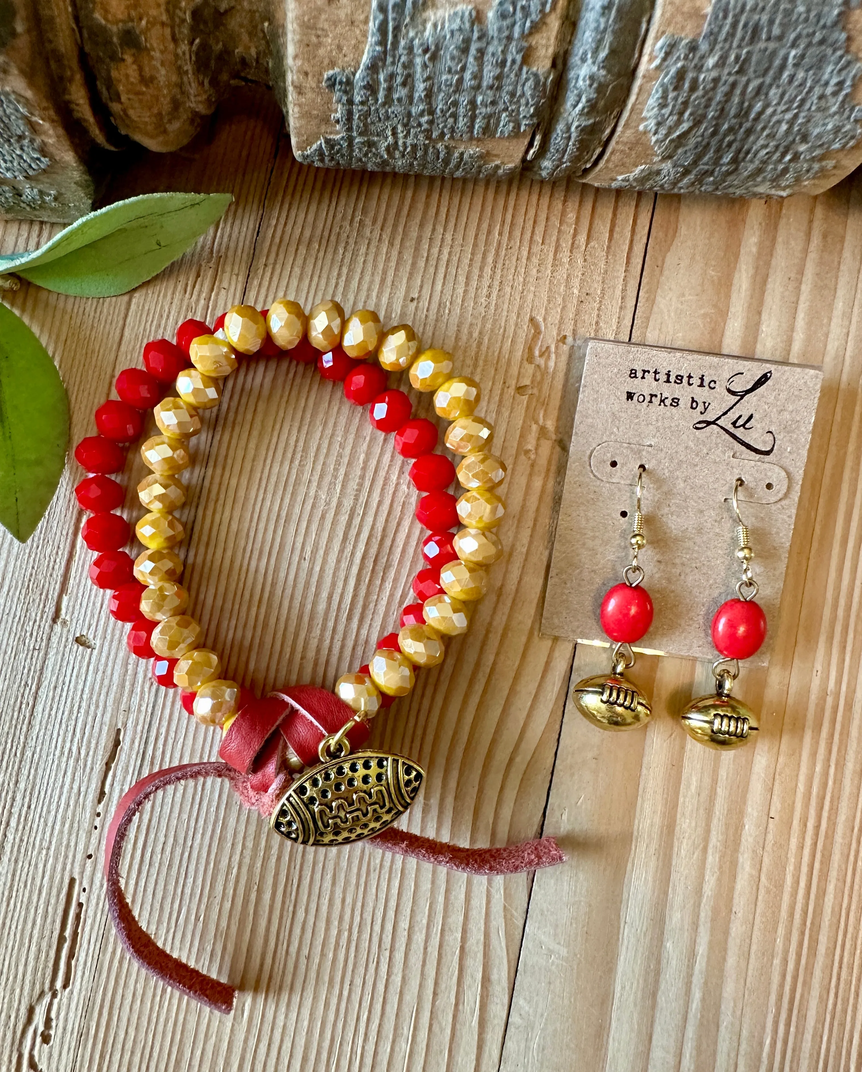 KC Chiefs Inspired Stretchy Bracelet