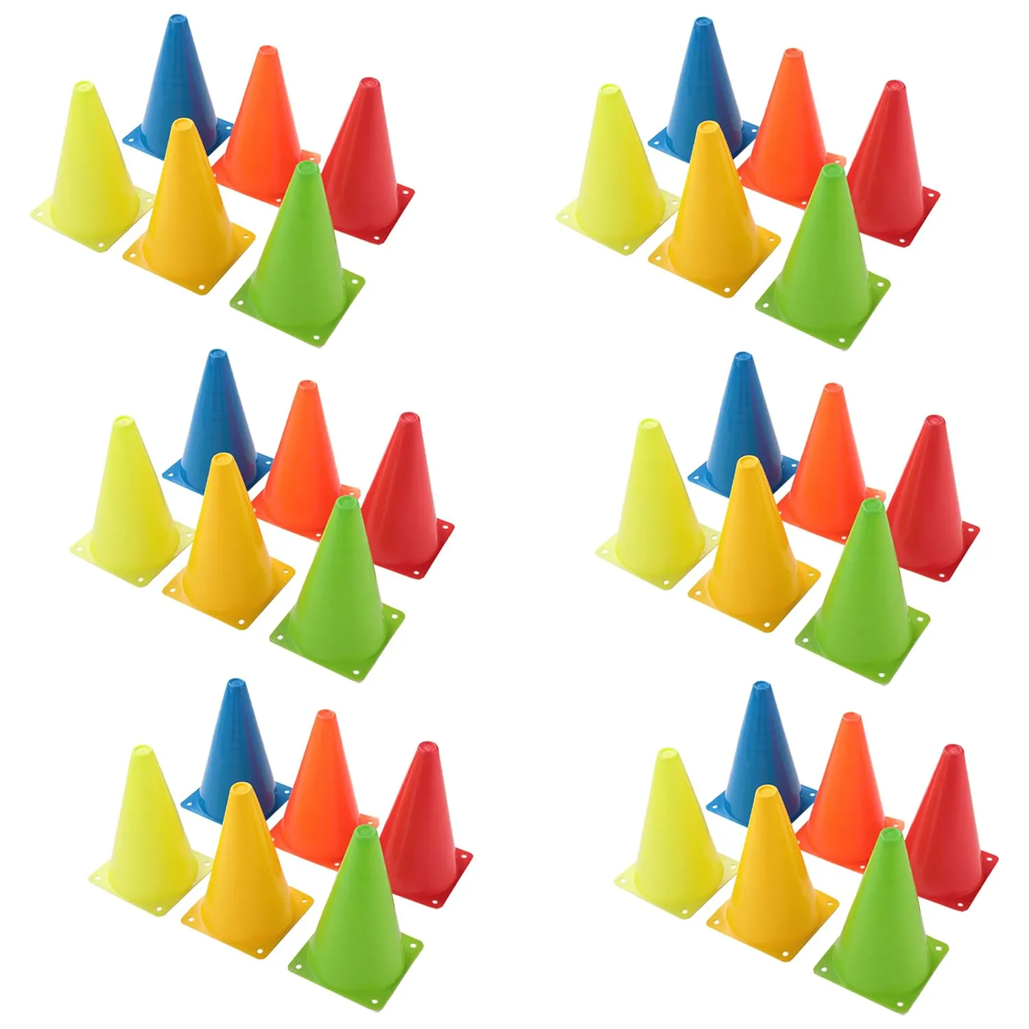 Kuber Industries Sports Agility Training Ground Marker Cone Pack of 36 (Multicolor)