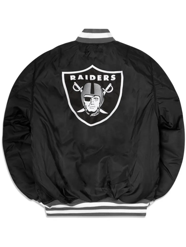 LAS VEGAS RAIDERS X ALPHA X NEW ERA MA-1 BOMBER JACKET