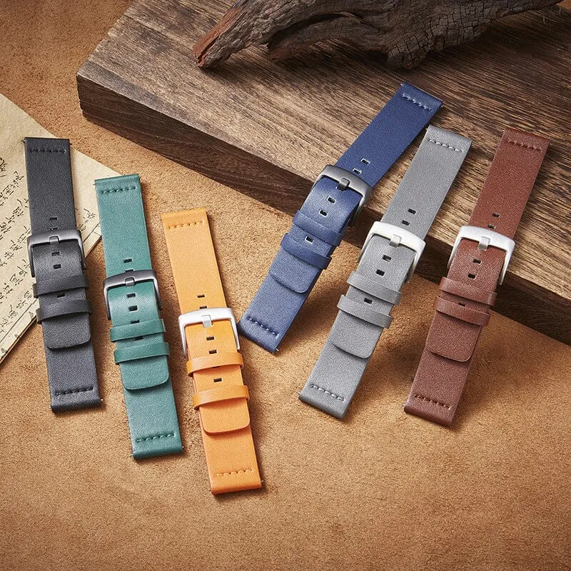 Leather Straps Compatible with the Garmin Vivomove HR & HR Sports