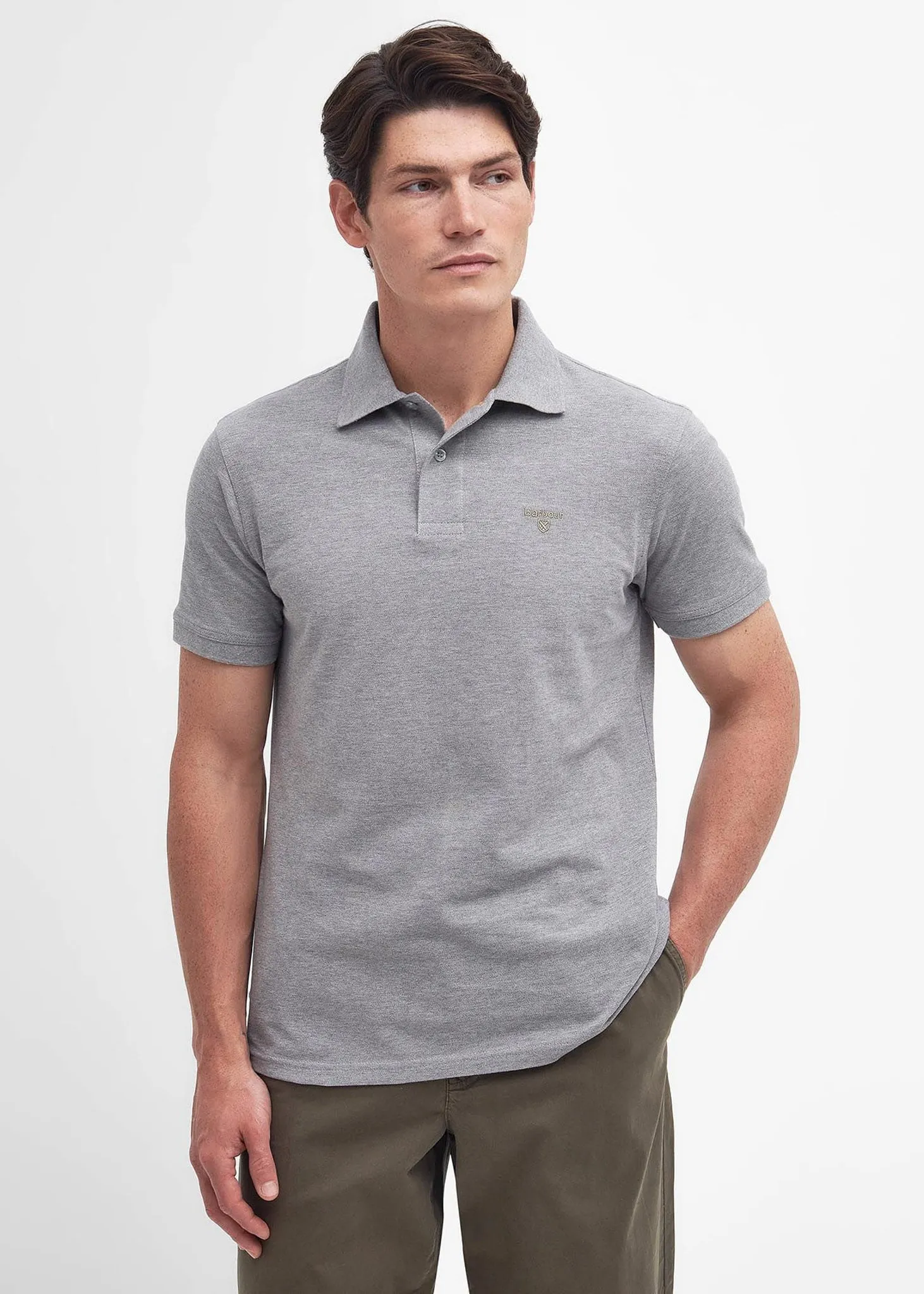 Lightweight sports polo - grey marl