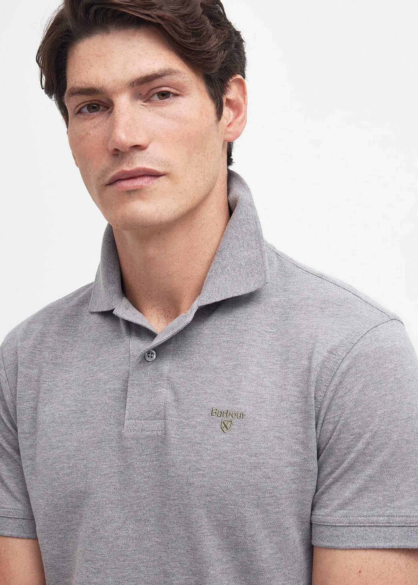 Lightweight sports polo - grey marl