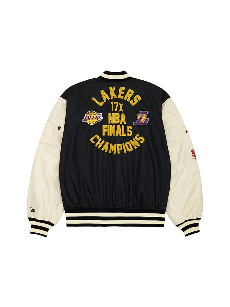 LOS ANGELES LAKERS X ALPHA X NEW ERA L-2B BOMBER JACKET